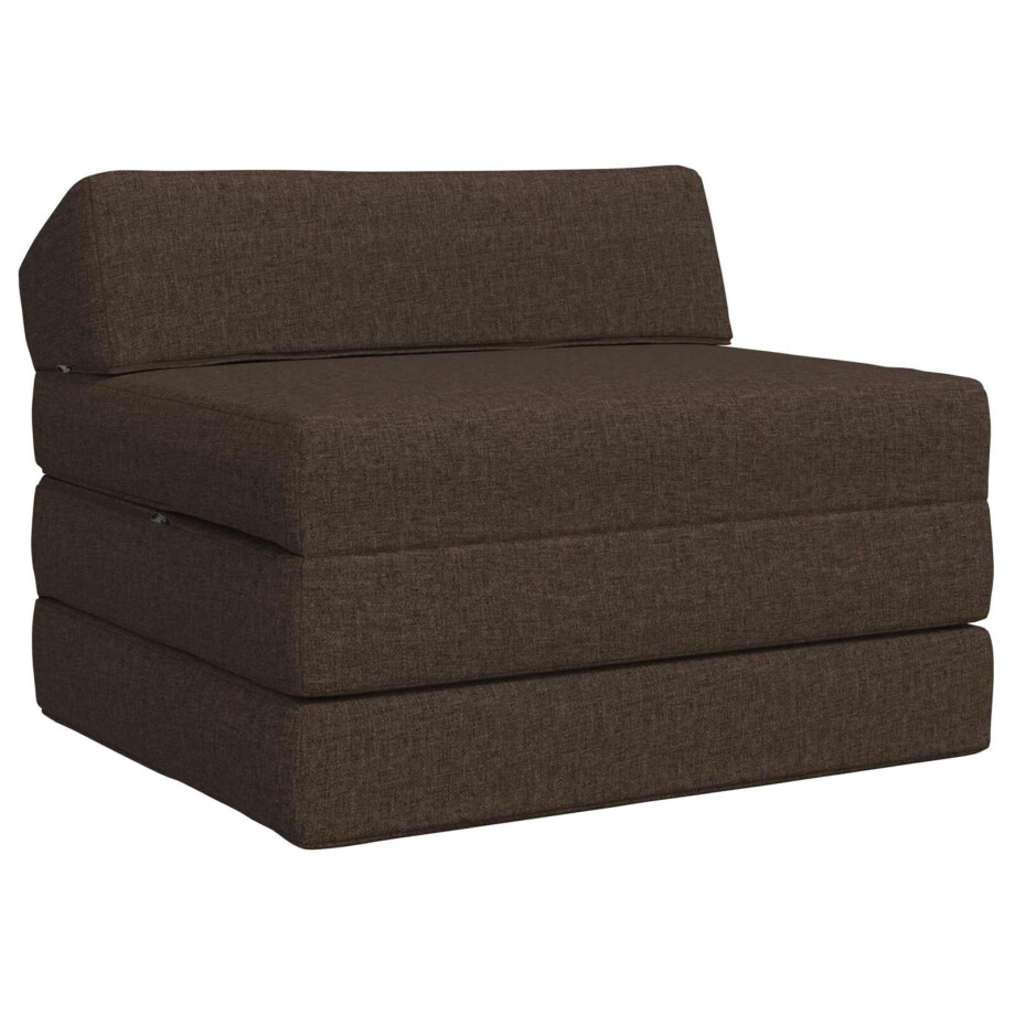 vidaXL Vouwbare Bankbed Taupe 200 x 70 x 10 cm Stof vidaXL Vouwbare Bankbed Taupe 200 x 70 x 10 cm Stof afbeelding 1