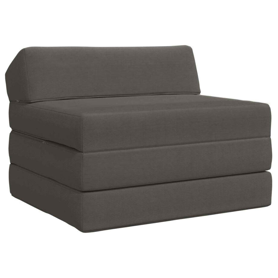 vidaXL Vouwbare Bankbed Donkergrijs 200 x 70 x 10 cm Katoen Stof vidaXL Vouwbare Bankbed Donkergrijs 200 x 70 x 10 cm Katoen Stof afbeelding 1