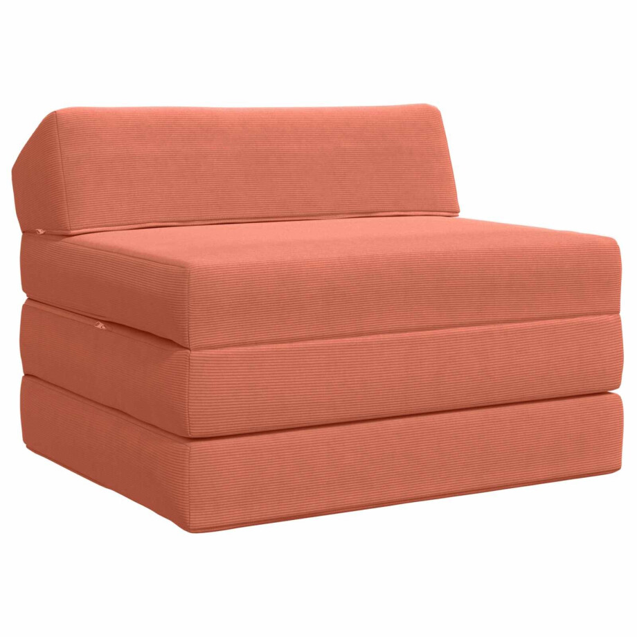 vidaXL Vouwbare Bankbed Rood-oranje 200 x 70 x 10 cm Katoen Stof vidaXL Vouwbare Bankbed Rood-oranje 200 x 70 x 10 cm Katoen Stof afbeelding 1