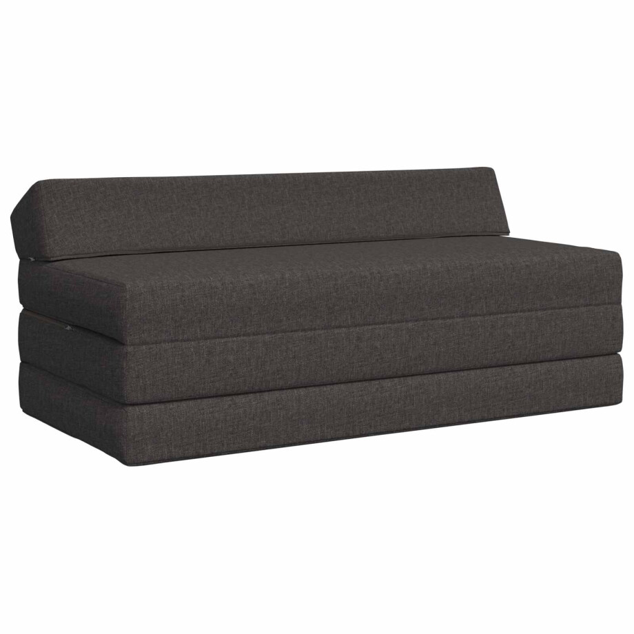 vidaXL Vouwbare Bankbed Donkergrijs 120 x 60 x 49 cm Stof vidaXL Vouwbare Bankbed Donkergrijs 120 x 60 x 49 cm Stof afbeelding 1