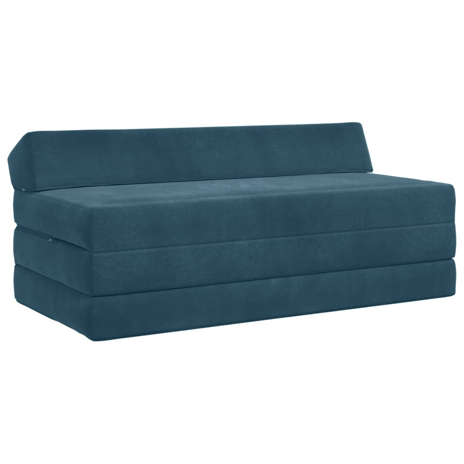 vidaXL Vouwbare Bankbed Blauw 120 x 60 x 49 cm Stof vidaXL Vouwbare Bankbed Blauw 120 x 60 x 49 cm Stof afbeelding 1