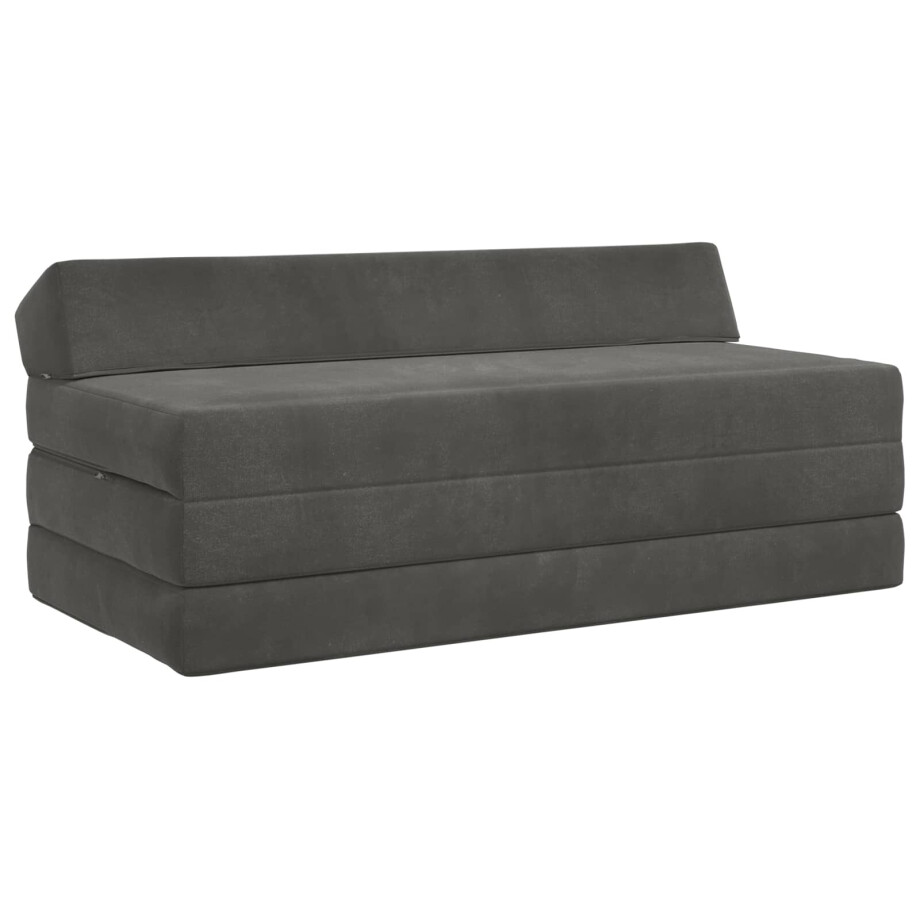 vidaXL Vouwbare Bankbed Donkergrijs 120 x 60 x 49 cm Stof vidaXL Vouwbare Bankbed Donkergrijs 120 x 60 x 49 cm Stof afbeelding 1