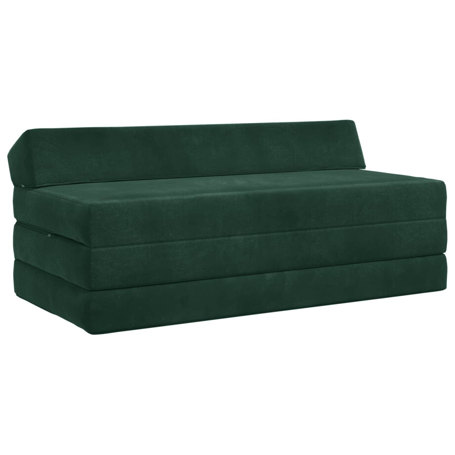 vidaXL Vouwbare Bankbed Donkergroen 120 x 60 x 49 cm Stof vidaXL Vouwbare Bankbed Donkergroen 120 x 60 x 49 cm Stof afbeelding 1