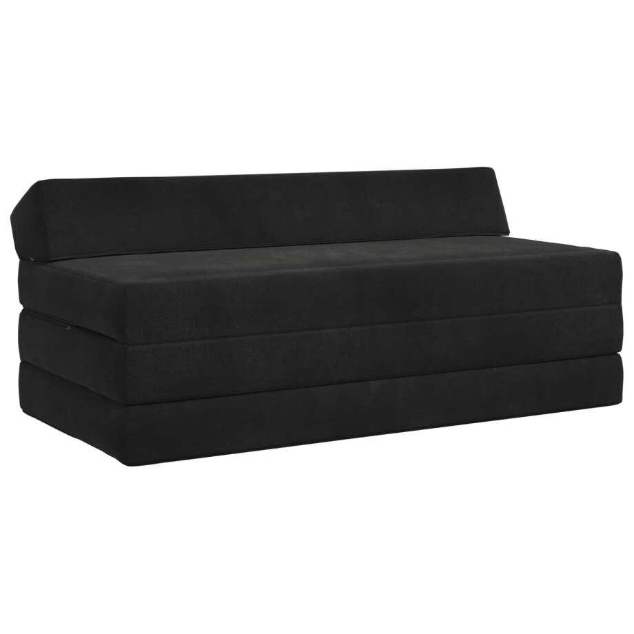 vidaXL Vouwbare Bankbed Zwart 120 x 60 x 49 cm Stof vidaXL Vouwbare Bankbed Zwart 120 x 60 x 49 cm Stof afbeelding 1