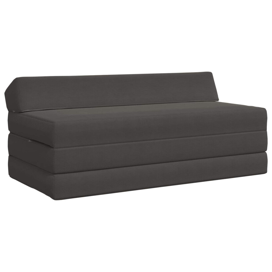 vidaXL Vouwbare Bankbed Donkergrijs 120 x 60 x 49 cm Stof vidaXL Vouwbare Bankbed Donkergrijs 120 x 60 x 49 cm Stof afbeelding 1