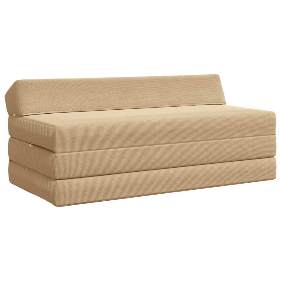 vidaXL Vouwbare Bankbed Groen Grijs 120 x 60 x 49 cm Stof vidaXL Vouwbare Bankbed Groen Grijs 120 x 60 x 49 cm Stof afbeelding 1