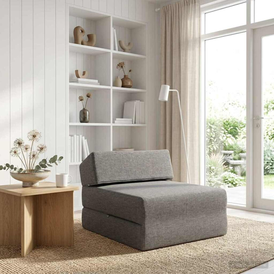 vidaXL Vouwbare Bankbed Lichtgrijs 60 x 70 x 41 cm Stof vidaXL Vouwbare Bankbed Lichtgrijs 60 x 70 x 41 cm Stof afbeelding 1