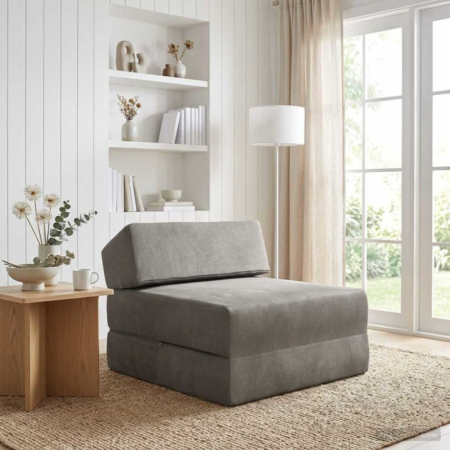 vidaXL Vouwbare Bankbed Lichtgrijs 60 x 70 x 41 cm Stof vidaXL Vouwbare Bankbed Lichtgrijs 60 x 70 x 41 cm Stof afbeelding 1