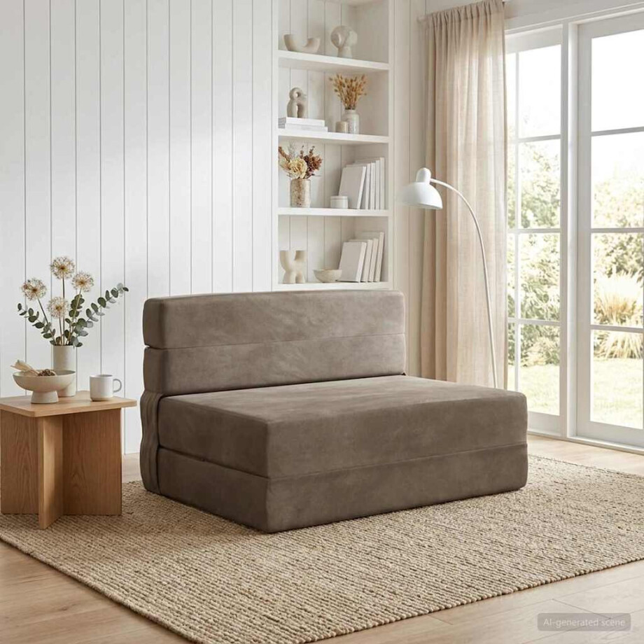 vidaXL Vouwbare Bankbed Lichtgrijs 70 x 72 x 60 cm Stof vidaXL Vouwbare Bankbed Lichtgrijs 70 x 72 x 60 cm Stof afbeelding 1