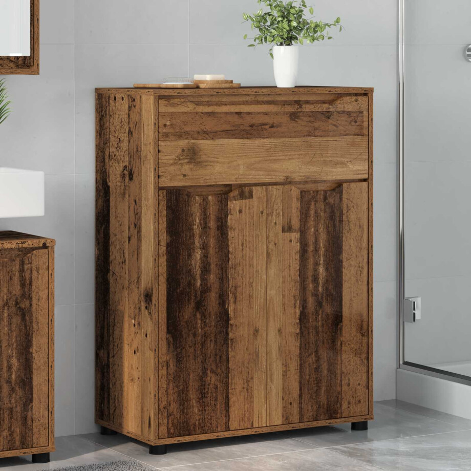 vidaXL Badkamer Kast Oud Hout 72,5 x 36,5 x 100 cm Bewerkt hout vidaXL Badkamer Kast Oud Hout 72,5 x 36,5 x 100 cm Bewerkt hout afbeelding 1