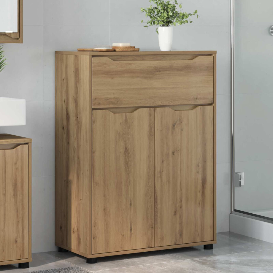 vidaXL Badkamer Kast Artisan Eiken 72,5 x 36,5 x 100 cm Bewerkt hout vidaXL Badkamer Kast Artisan Eiken 72,5 x 36,5 x 100 cm Bewerkt hout afbeelding 1