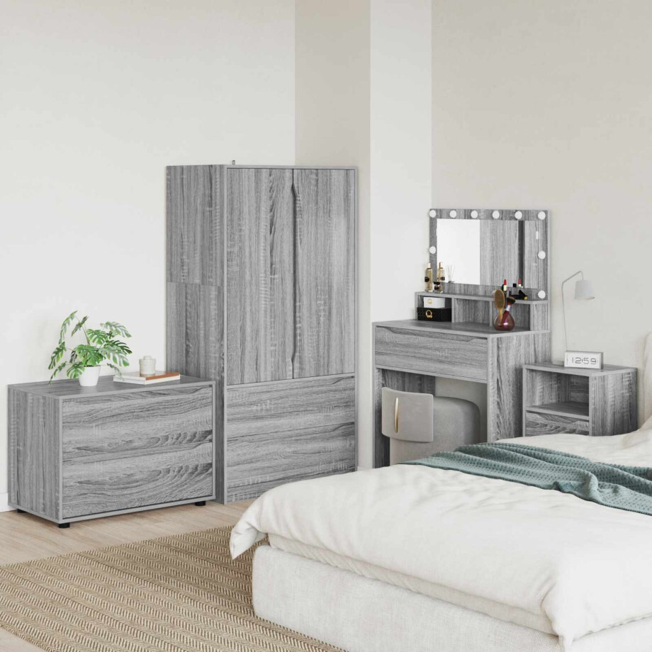 vidaXL Opbergkast Grijs Sonoma 80 x 48 x 57 cm Bewerkt hout afbeelding 1