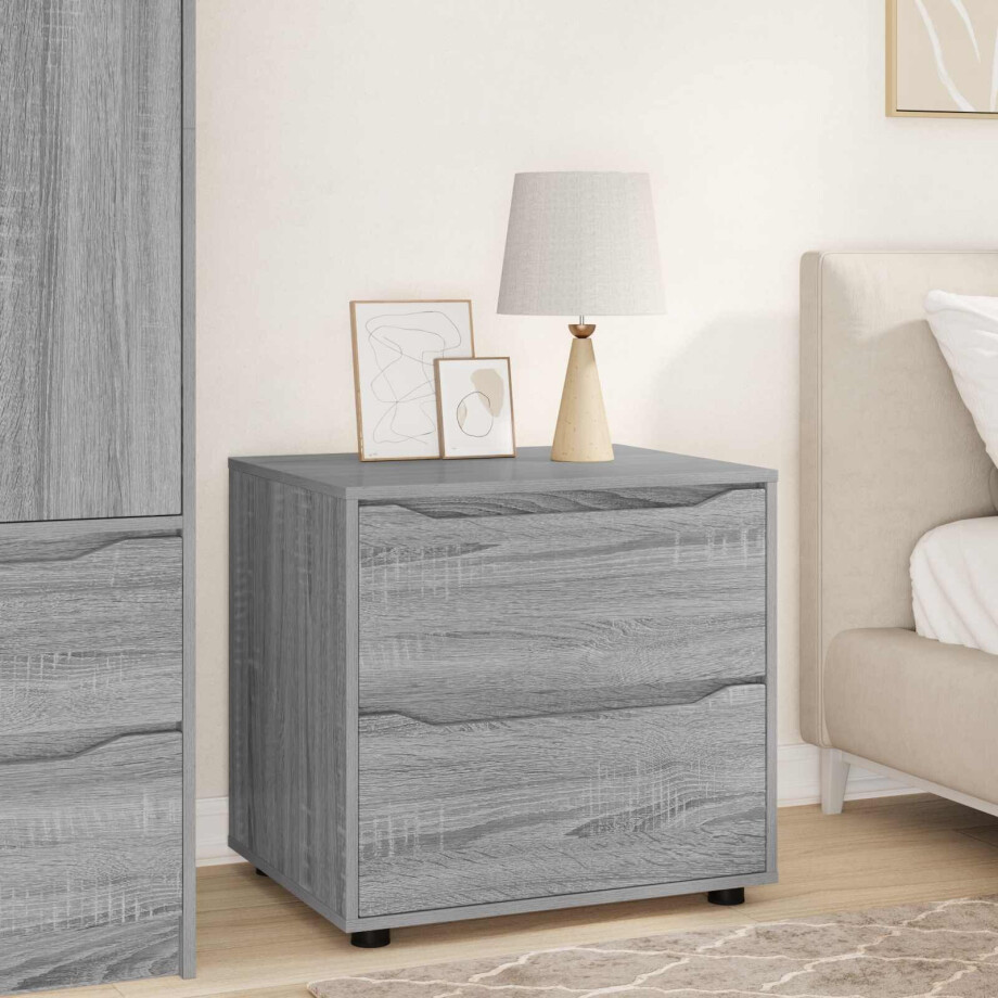 vidaXL Opbergkast Grijs Sonoma 60 x 48 x 57 cm Bewerkt hout afbeelding 1