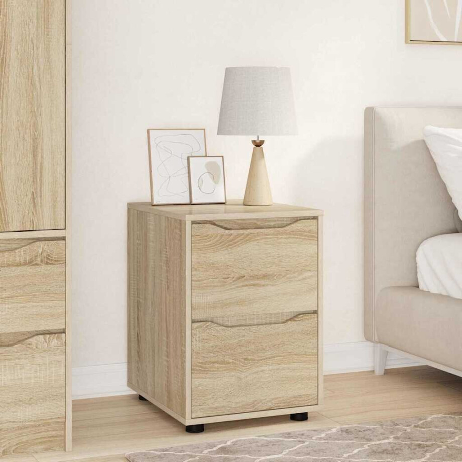 vidaXL Opbergkast Sonoma Eiken 40 x 48 x 57 cm Bewerkt hout afbeelding 1