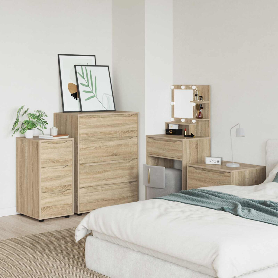 vidaXL Opbergkast Sonoma Eiken 40 x 48 x 81 cm Bewerkt hout vidaXL Opbergkast Sonoma Eiken 40 x 48 x 81 cm Bewerkt hout afbeelding 1