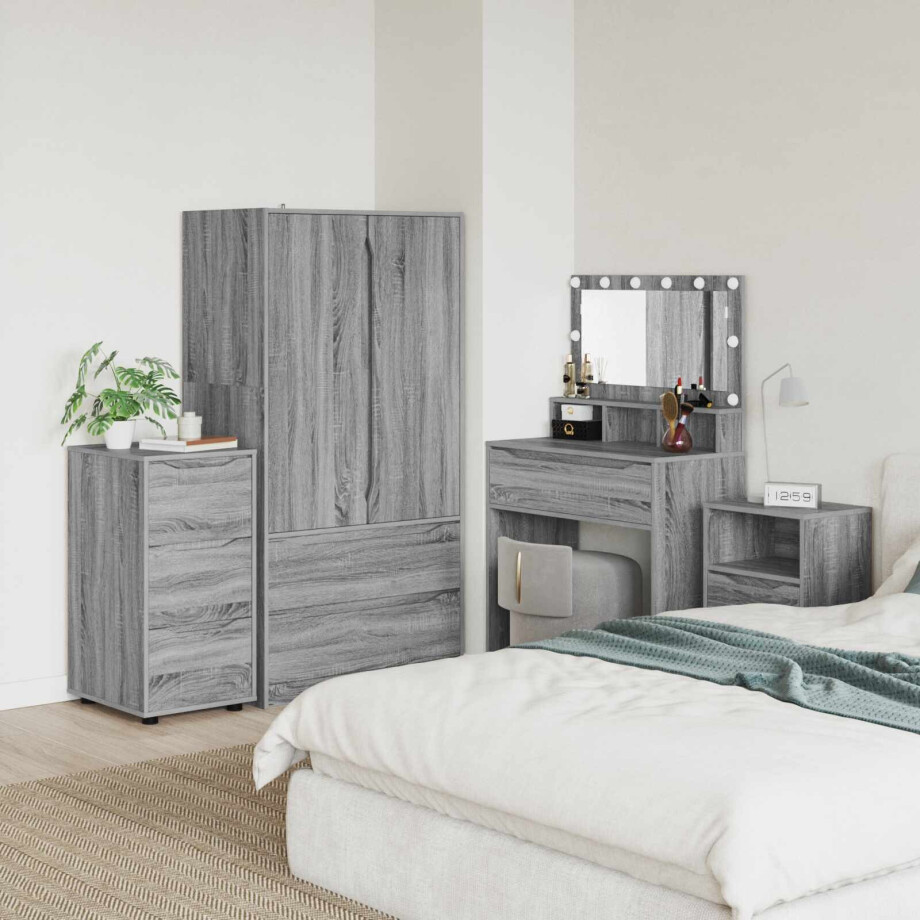 vidaXL Opbergkast Grijs Sonoma 40 x 48 x 81 cm Bewerkt hout afbeelding 1