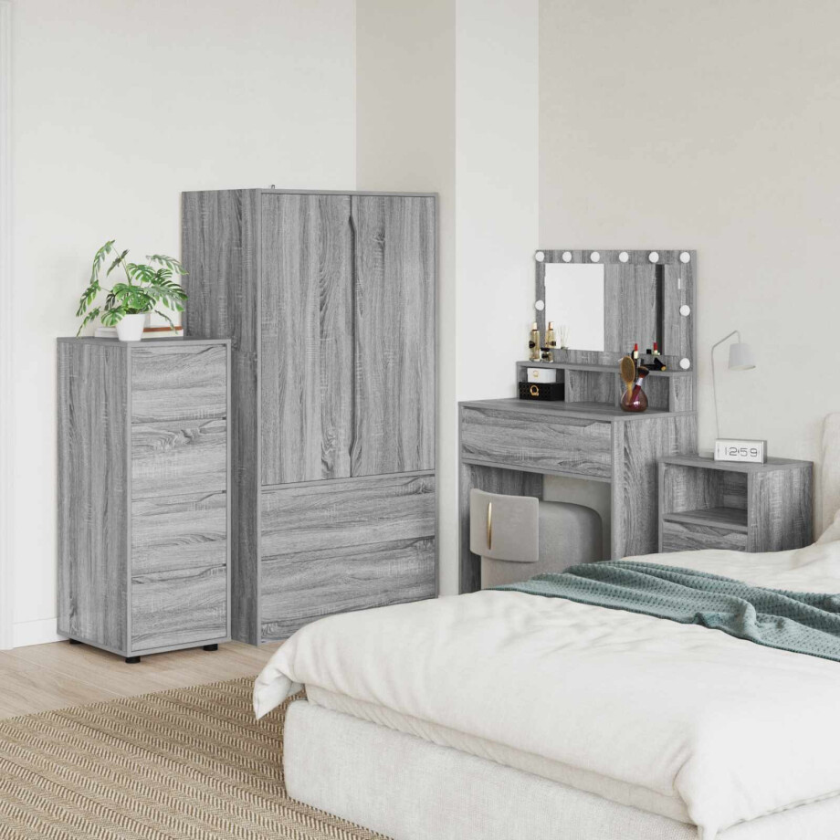 vidaXL Opbergkast Grijs Sonoma 40 x 48 x 105 cm Bewerkt hout afbeelding 1