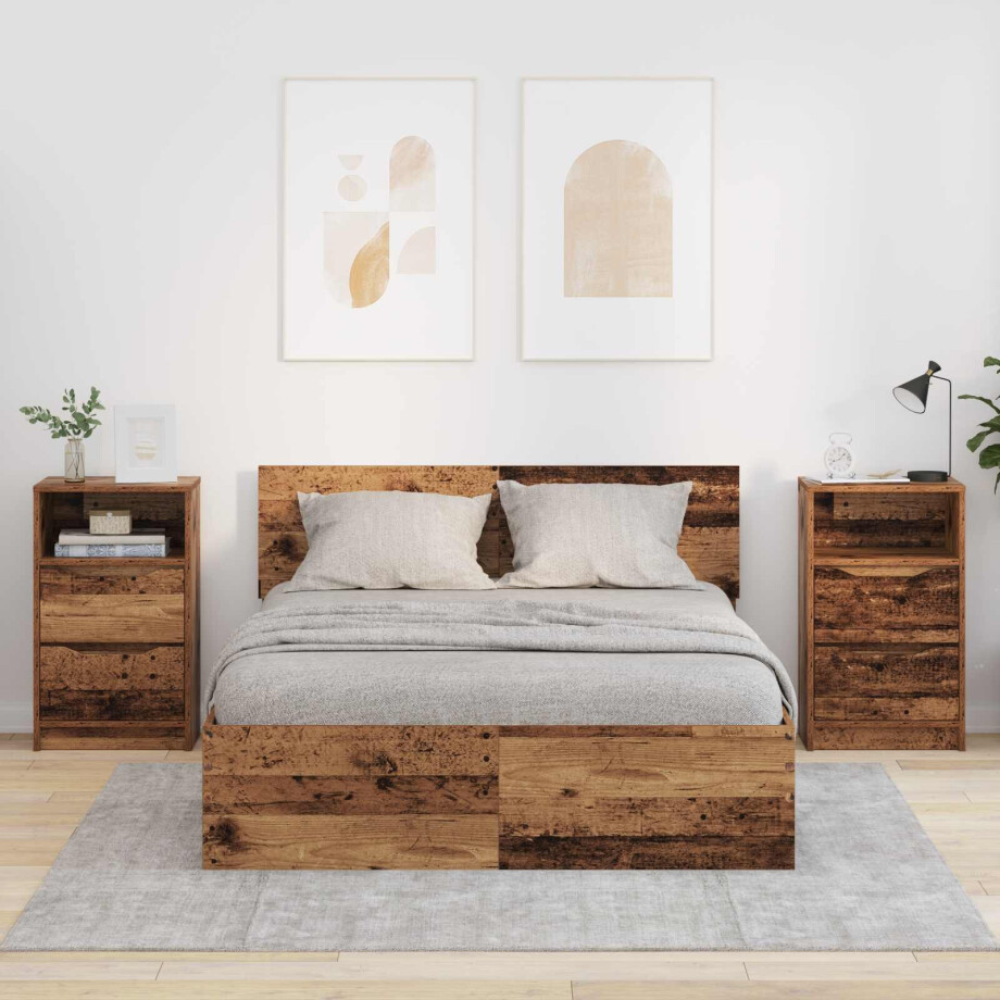 vidaXL Nachtkastjes 2 pcs Oud Hout 40 x 30 x 467 cm Bewerkt hout vidaXL Nachtkastjes 2 pcs Oud Hout 40 x 30 x 467 cm Bewerkt hout afbeelding 1