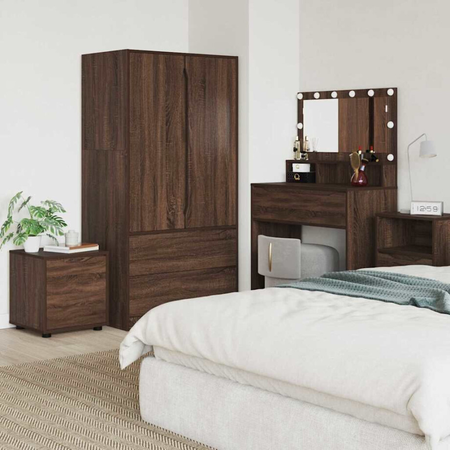 vidaXL Badkamer Kast Bruin Eiken 40,5 x 40 x 44 cm Bewerkt hout vidaXL Badkamer Kast Bruin Eiken 40,5 x 40 x 44 cm Bewerkt hout afbeelding 1