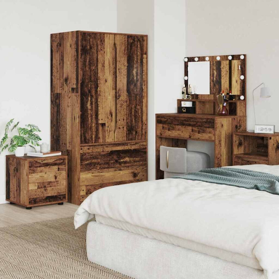 vidaXL Badkamer Kast Oud Hout 40,5 x 40 x 44 cm Bewerkt hout vidaXL Badkamer Kast Oud Hout 40,5 x 40 x 44 cm Bewerkt hout afbeelding 1