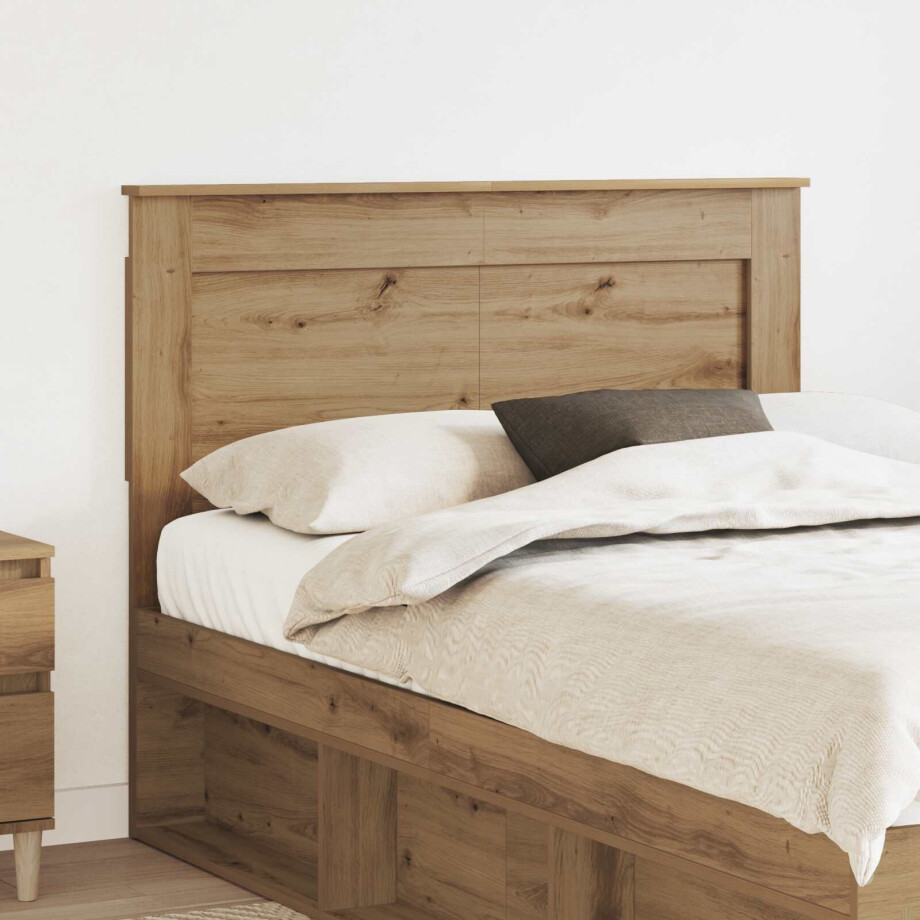 vidaXL Hoofdbord met hoofdeinde Artisan Eiken 120 cm Bewerkt hout vidaXL Hoofdbord met hoofdeinde Artisan Eiken 120 cm Bewerkt hout afbeelding 1