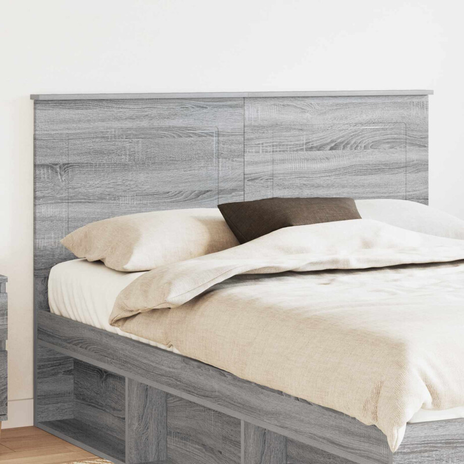 vidaXL Hoofdbord Grijze Sonoma 100 cm Geconstrueerd hout afbeelding 1