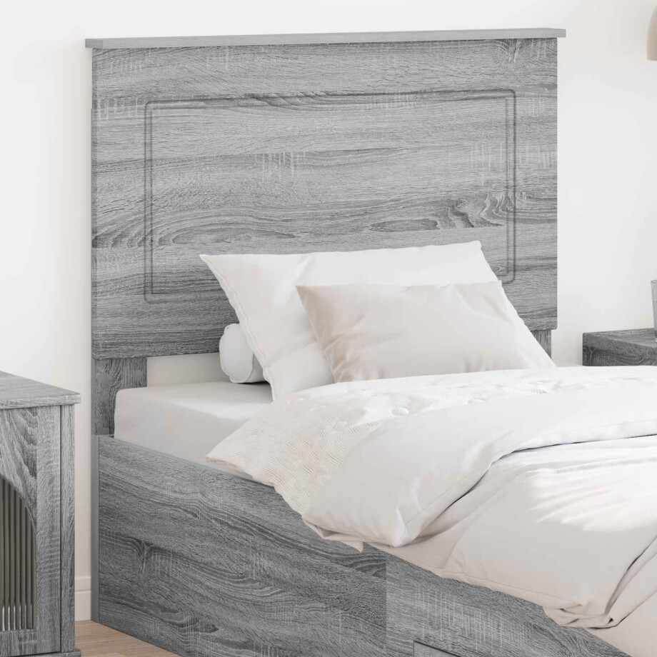 vidaXL Hoofdbord Grijze Sonoma 100 cm Geconstrueerd hout afbeelding 1