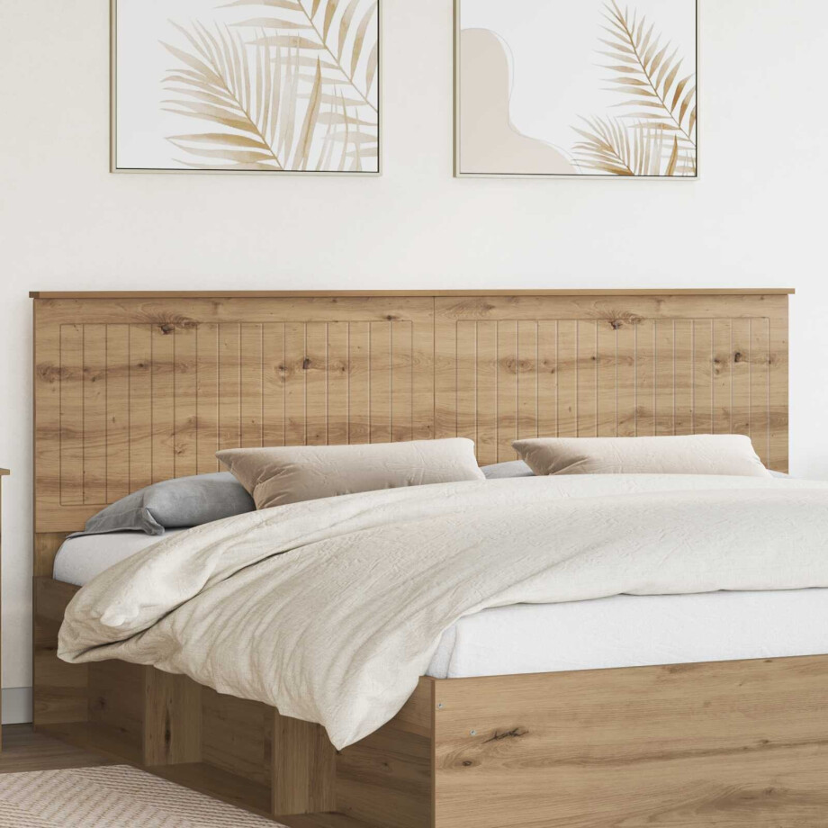vidaXL Hoofdbord met hoofdeinde Artisan Eiken 200 cm Bewerkt hout vidaXL Hoofdbord met hoofdeinde Artisan Eiken 200 cm Bewerkt hout afbeelding 1