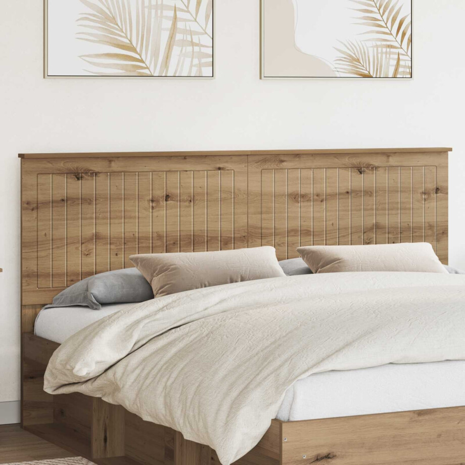 vidaXL Hoofdbord met hoofdeinde Artisan Eiken 180 cm Bewerkt hout vidaXL Hoofdbord met hoofdeinde Artisan Eiken 180 cm Bewerkt hout afbeelding 1