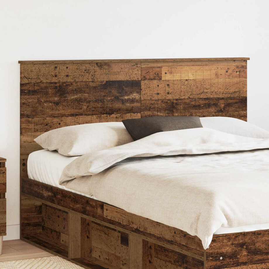 vidaXL Hoofdbord met hoofdeinde Oud Hout 150 cm Bewerkt hout afbeelding 1