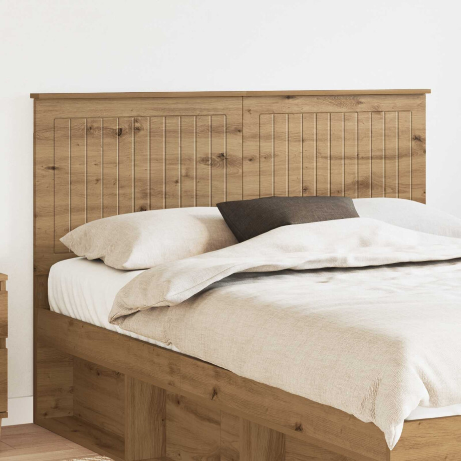vidaXL Hoofdbord met hoofdeinde Artisan Eiken 140 cm Bewerkt hout vidaXL Hoofdbord met hoofdeinde Artisan Eiken 140 cm Bewerkt hout afbeelding 1