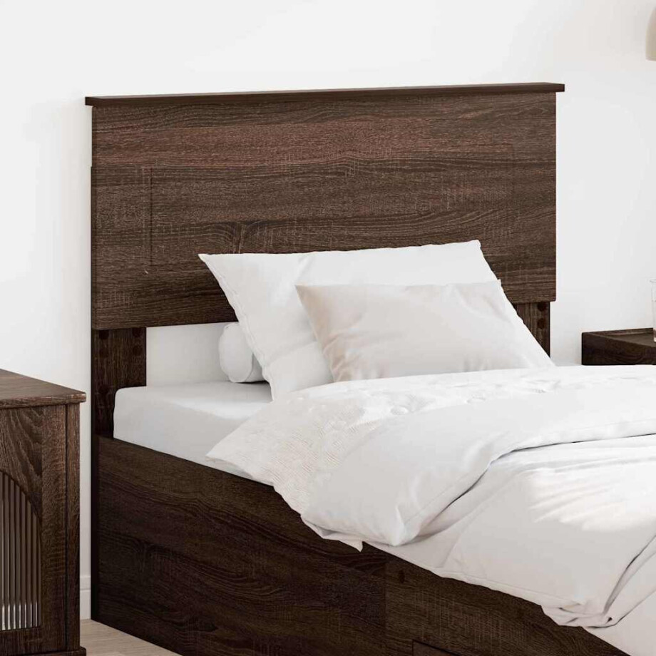 vidaXL Hoofdbord Bruin Eiken 90 cm Bewerkt hout afbeelding 1