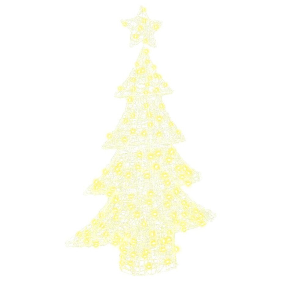 vidaXL Kerstboom met 100 LED Warmwit 120 cm Acryl afbeelding 1