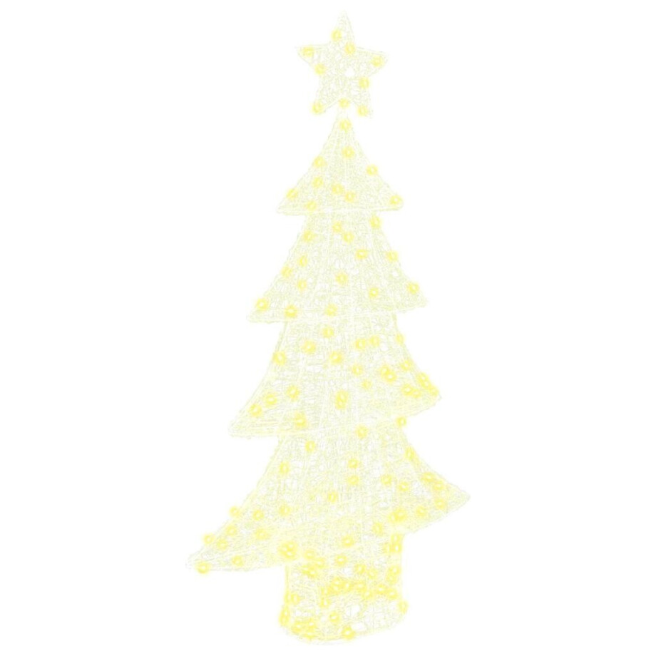 vidaXL Kerstboom met 160 LED Warmwit 150 cm Acryl afbeelding 1