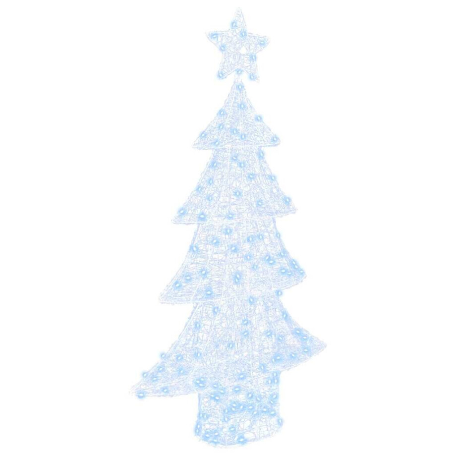 vidaXL Kerstboom met 160 LED Koudwit 150 cm Acryl afbeelding 1