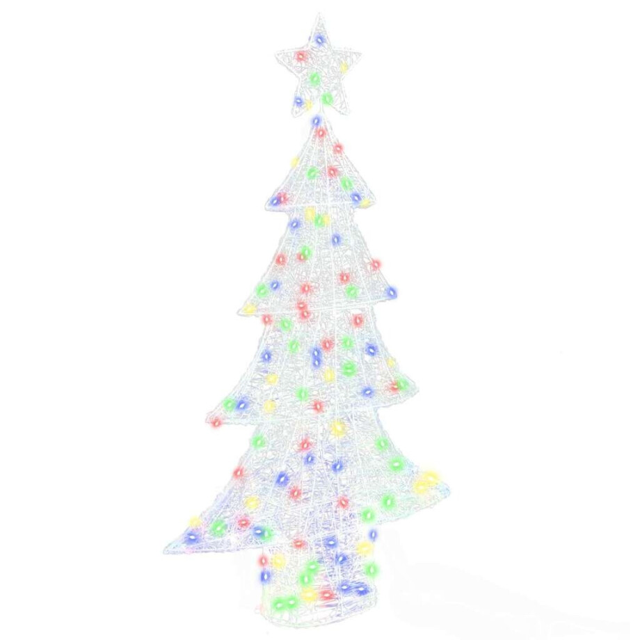 vidaXL Kerstboom met 160 LED Multikleur 150 cm Acryl afbeelding 1