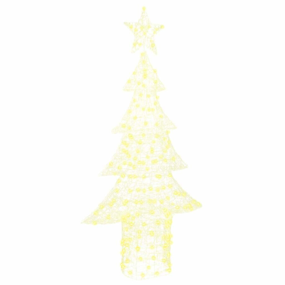 vidaXL Kerstboom met 240 LED Warmwit 150 cm Acryl afbeelding 1