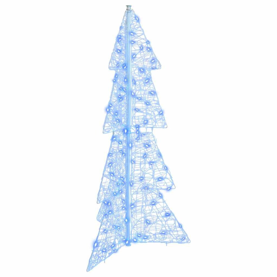 vidaXL Kerstboom met 100 LED Blauw 120 cm Acryl afbeelding 1