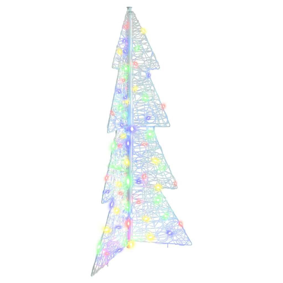 vidaXL Kerstboom met 100 LED Multikleur 120 cm Acryl afbeelding 1