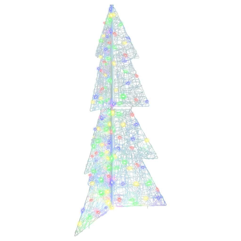 vidaXL Kerstboom met 160 LED Multikleur 150 cm Acryl afbeelding 1