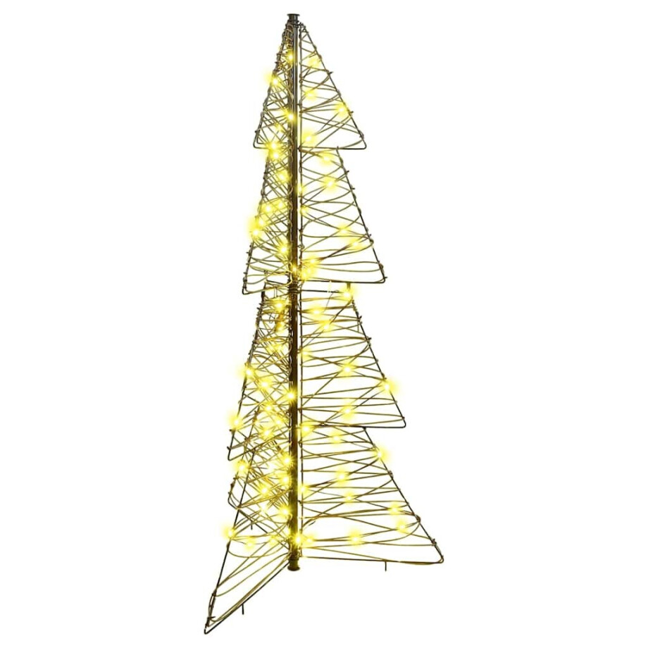 vidaXL Kerstboom met 100 LED Warmwit 120 cm Rattan afbeelding 1
