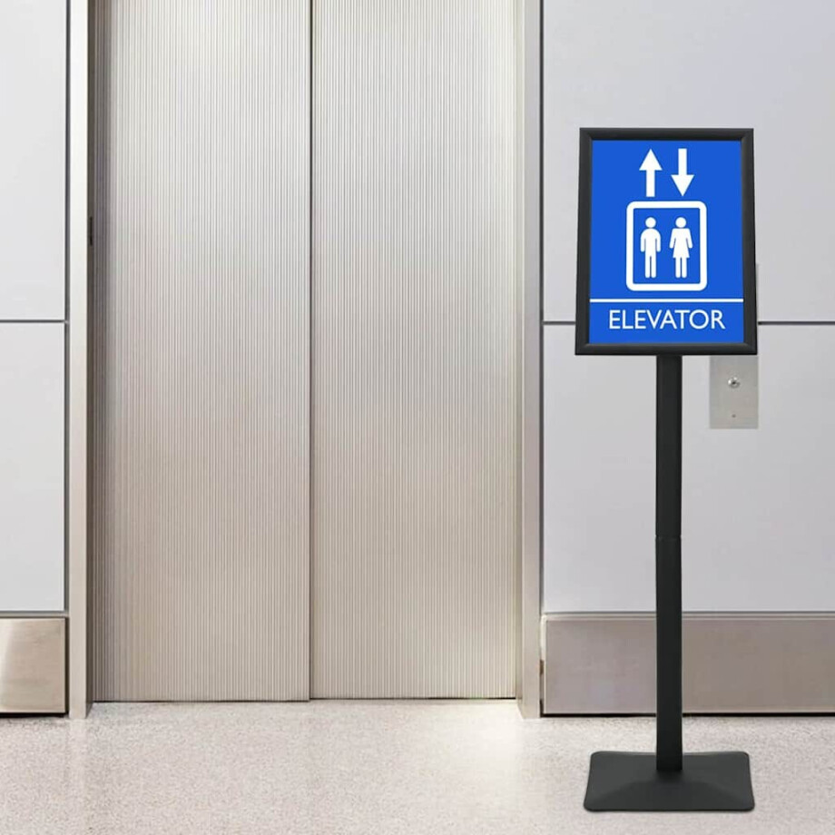 vidaXL Pedestal Posterstand Zilver a3 Gietijzer afbeelding 1