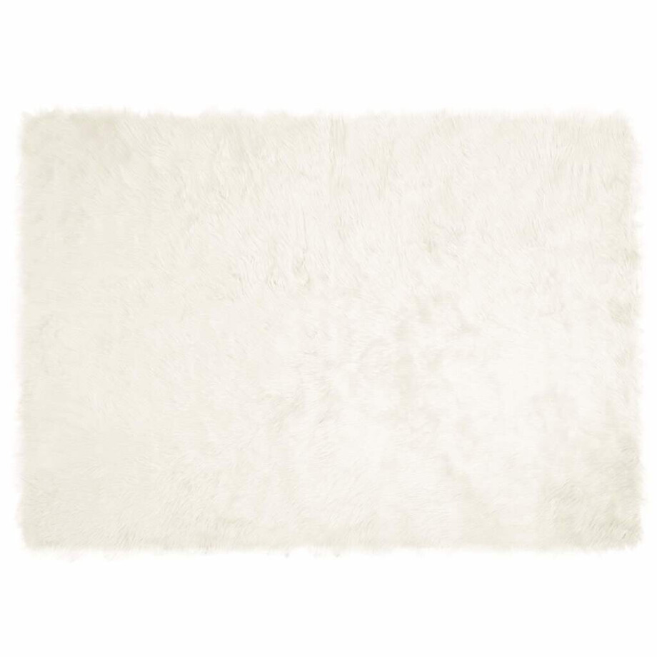 vidaXL Tapijt van imitatie TAFALLA Wit 240 x 340 cm Polyester afbeelding 1