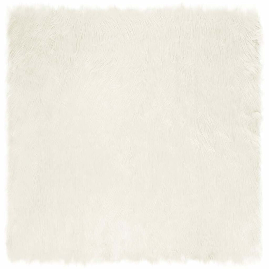 vidaXL Nepleer Schapenvacht Tapijt Wit 200 x 200 cm Polyester afbeelding 1