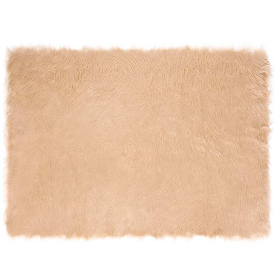 vidaXL Tapijt van imitatie TAFALLA Beige 120 x 170 cm Polyester afbeelding 1