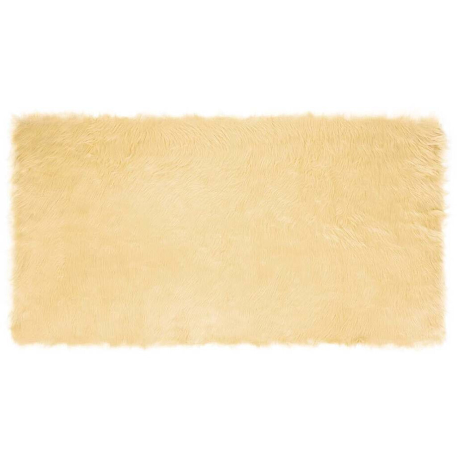 vidaXL Tapijt van imitatie TAFALLA Crèmekleurig 80 x 150 cm Polyester afbeelding 1
