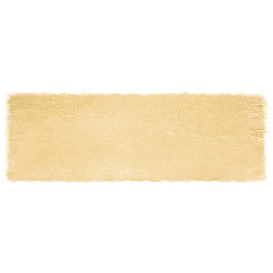 vidaXL Tapijt van imitatie TAFALLA Crèmekleurig 80 x 250 cm Polyester afbeelding 1