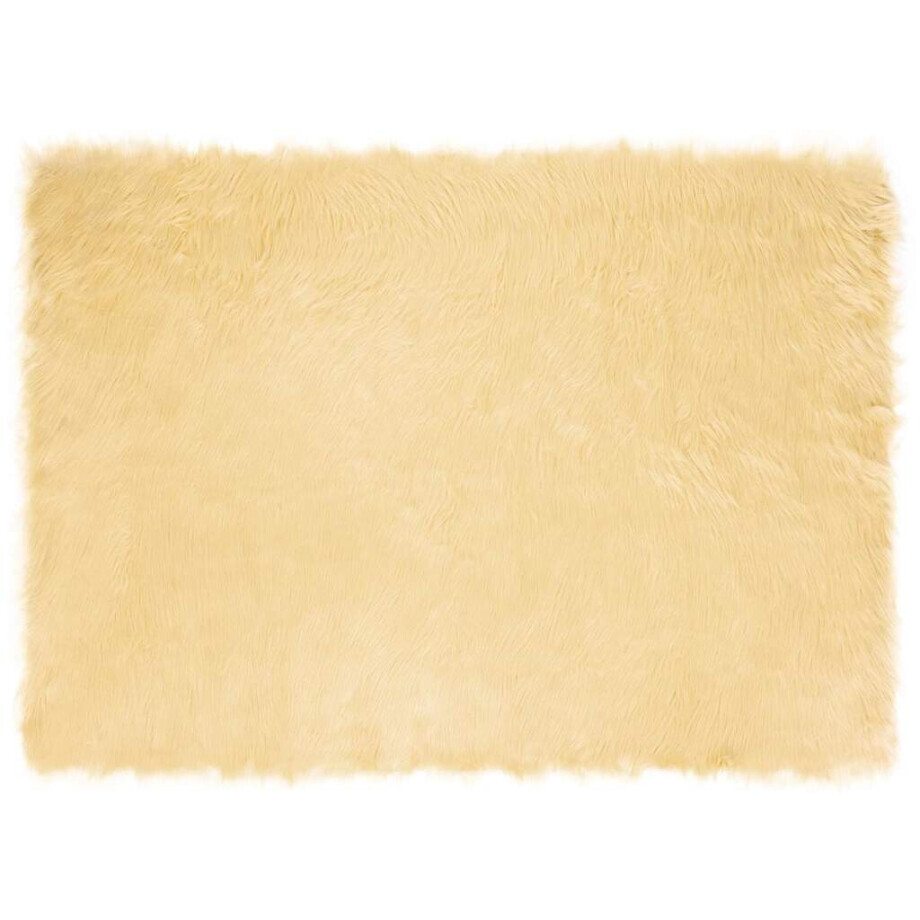 vidaXL Tapijt van imitatie TAFALLA Crèmekleurig 140 x 200 cm Polyester afbeelding 1