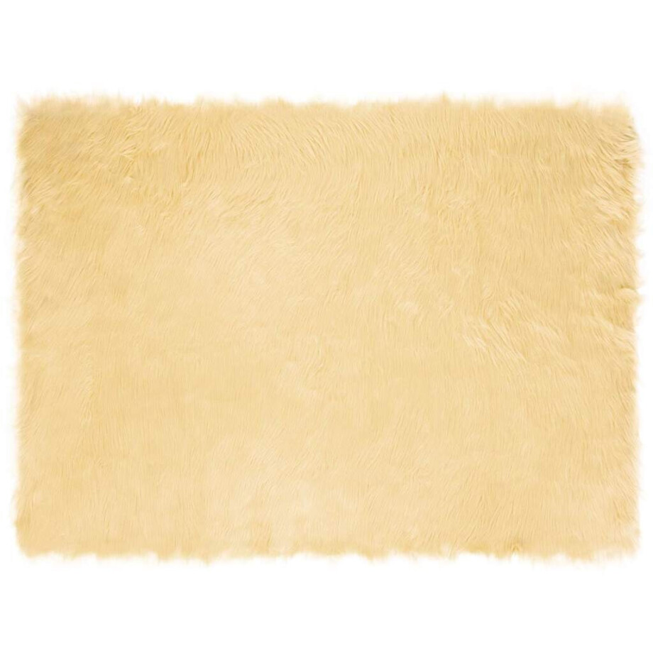 vidaXL Tapijt van imitatie TAFALLA Crèmekleurig 160 x 230 cm Polyester afbeelding 1