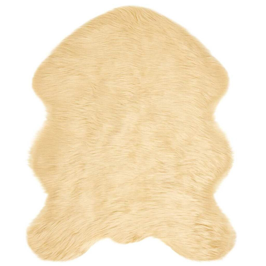 vidaXL Tapijt van imitatie TAFALLA Crèmekleurig 50 x 80 cm Polyester afbeelding 1